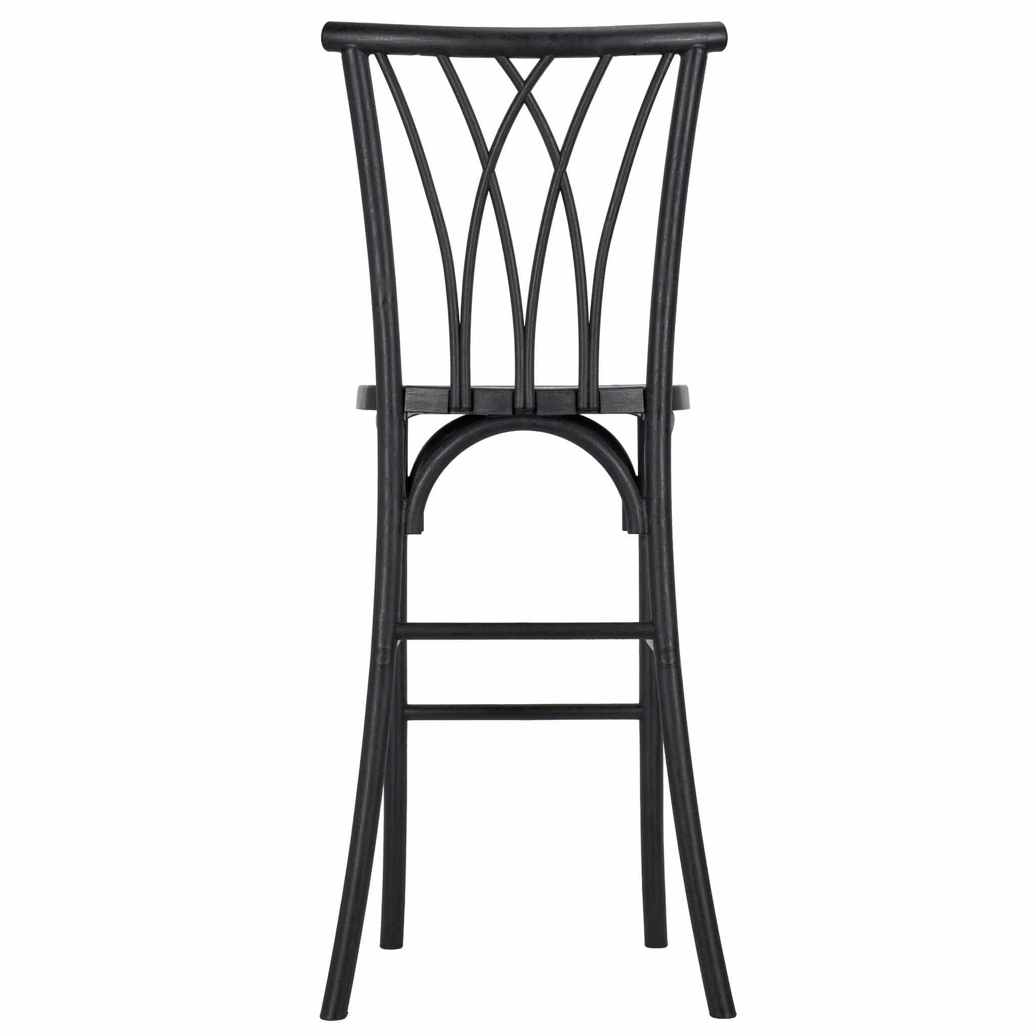 Chivari Black Resin Steel Skeleton™ Willow Barstool - 2 Pack - Some Assembly Required BWRB-KD-ST-AX-2