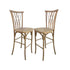 Chivari Chestnut Resin Steel Skeleton™ Willow Barstool - 2 Pack - Some Assembly Required BWRC-KD-ST-AX-2