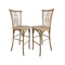 Chivari Chestnut Resin Steel Skeleton™ Willow Barstool - 2 Pack - Some Assembly Required BWRC-KD-ST-AX-2