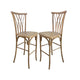 Chivari Chestnut Resin Steel Skeleton™ Willow Barstool - 2 Pack - Some Assembly Required BWRC-KD-ST-AX-2