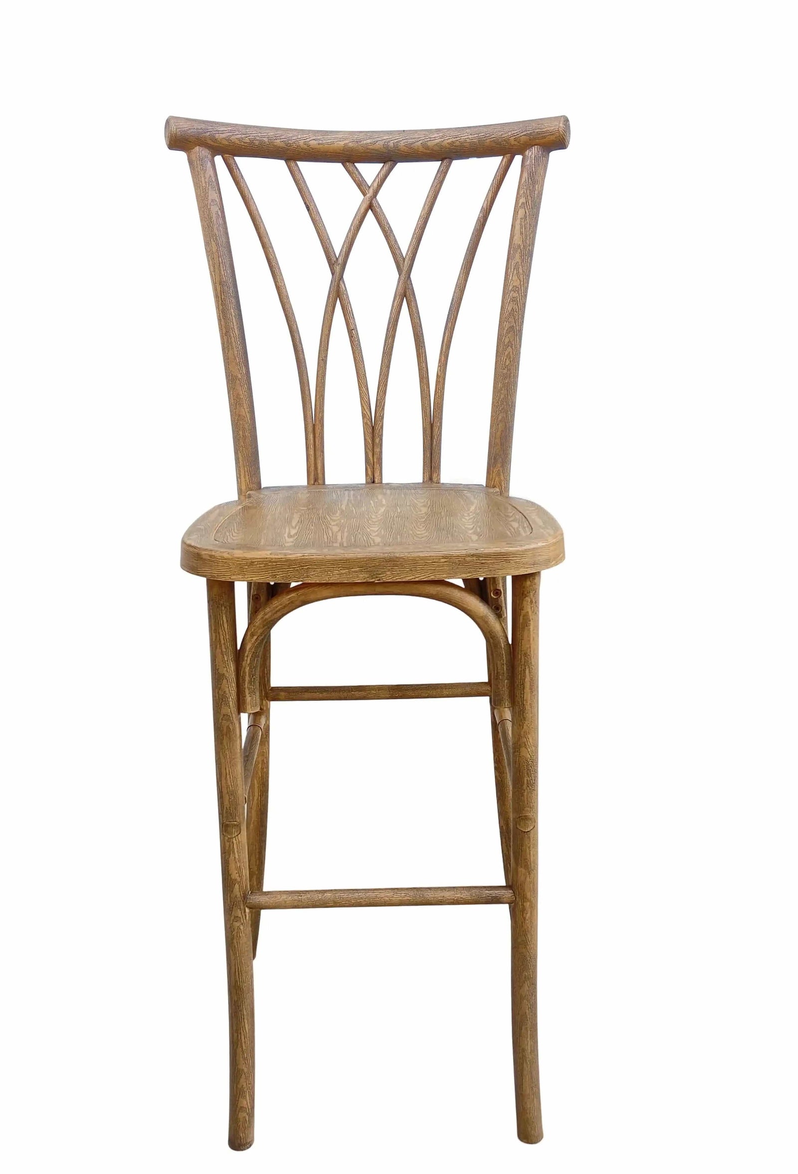 Chivari Chestnut Resin Steel Skeleton™ Willow Barstool - 2 Pack - Some Assembly Required BWRC-KD-ST-AX-2