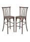 Chivari Fruitwood Resin Steel Skeleton™ Willow Barstool - 2 Pack - Some Assembly Required BWRF-KD-ST-AX-2