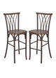Chivari Fruitwood Resin Steel Skeleton™ Willow Barstool - 2 Pack - Some Assembly Required BWRF-KD-ST-AX-2