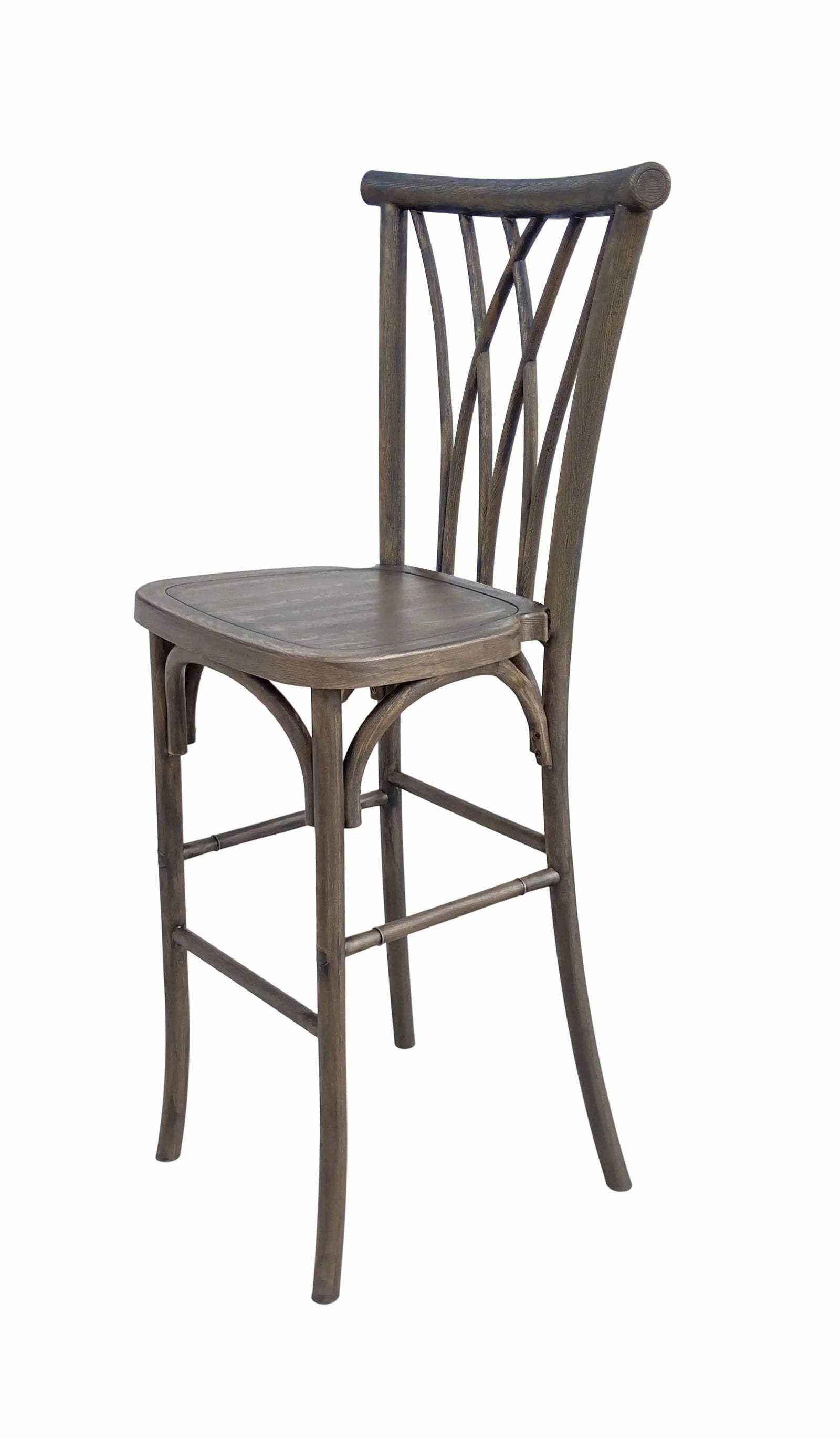 Chivari Fruitwood Resin Steel Skeleton™ Willow Barstool - 2 Pack - Some Assembly Required BWRF-KD-ST-AX-2