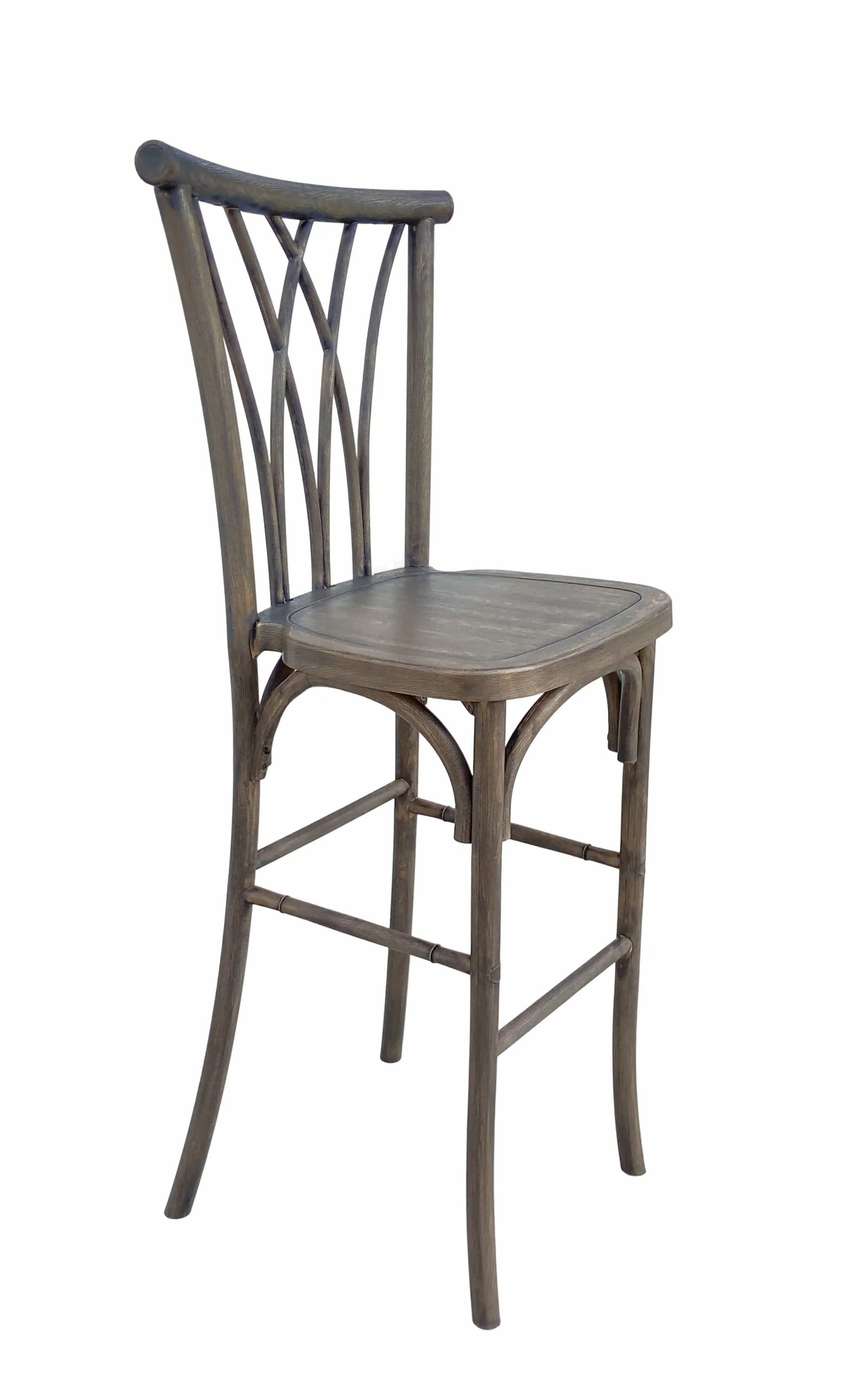 Chivari Fruitwood Resin Steel Skeleton™ Willow Barstool - 2 Pack - Some Assembly Required BWRF-KD-ST-AX-2