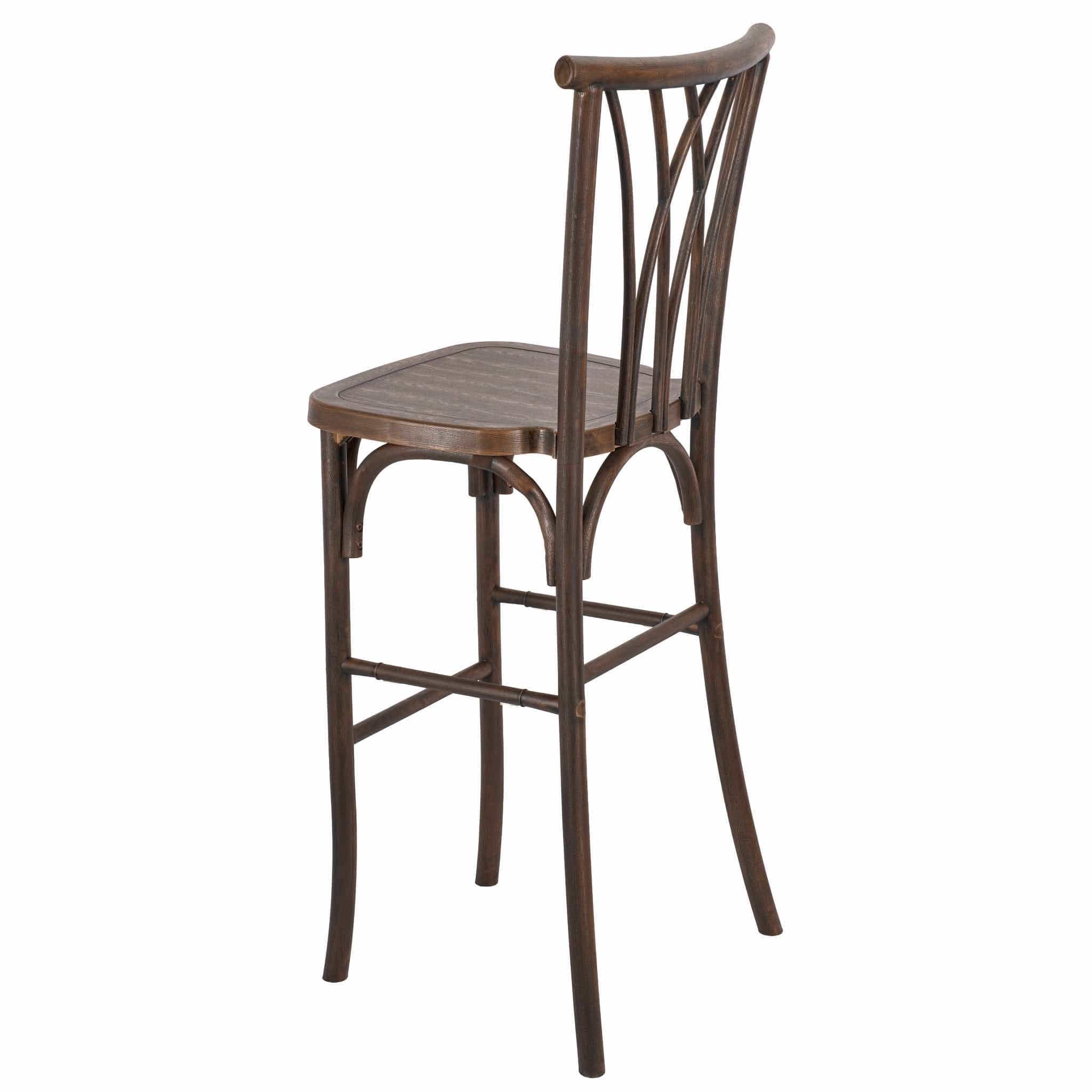 Chivari Fruitwood Resin Steel Skeleton™ Willow Barstool - 2 Pack - Some Assembly Required BWRF-KD-ST-AX-2