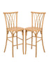 Chivari Natural Resin Steel Skeleton™  Willow Barstool - 2 Pack - Some Assembly Required BWRN-KD-ST-AX-2