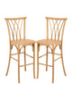 Chivari Natural Resin Steel Skeleton™  Willow Barstool - 2 Pack - Some Assembly Required BWRN-KD-ST-AX-2