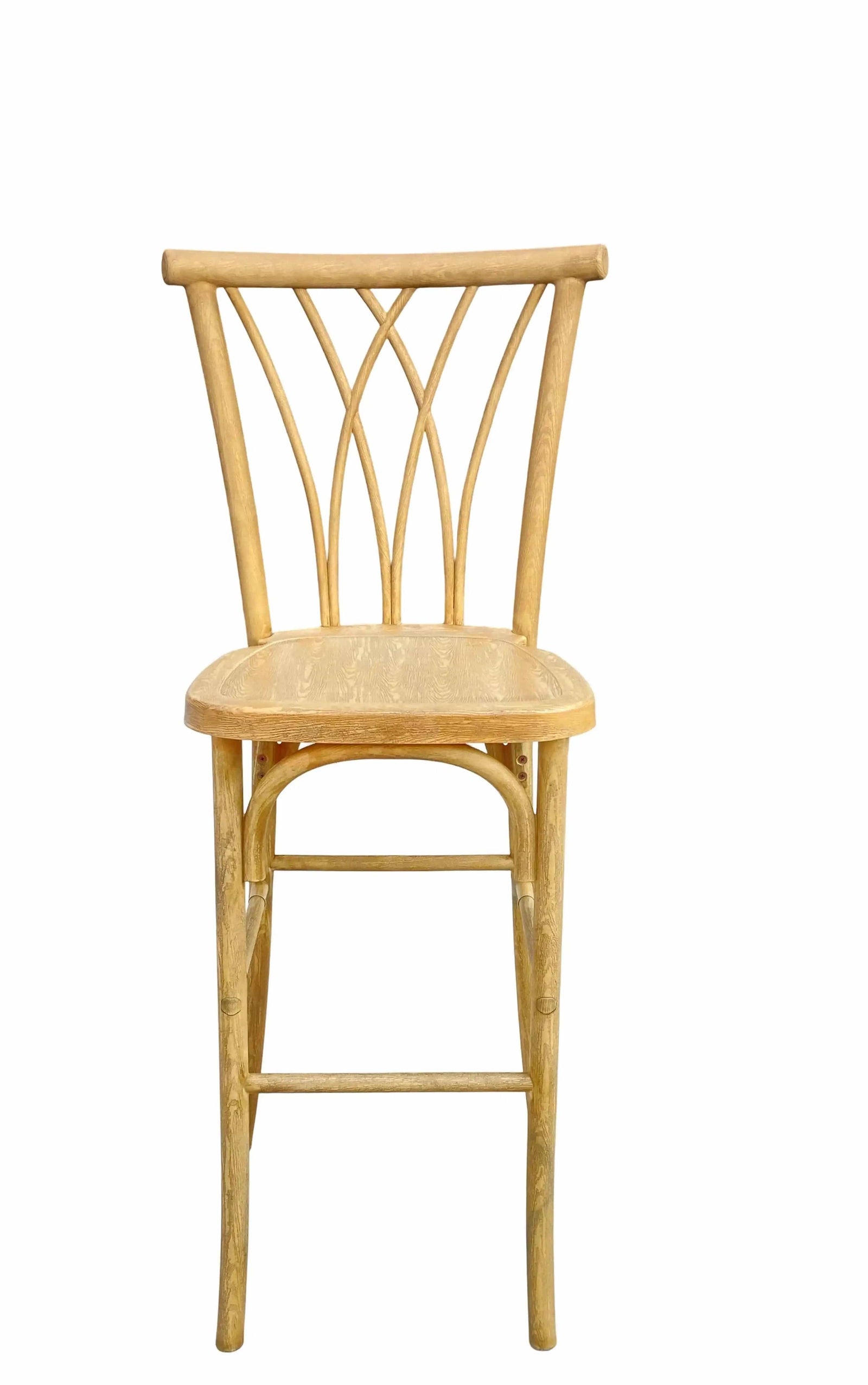 Chivari Natural Resin Steel Skeleton™  Willow Barstool - 2 Pack - Some Assembly Required BWRN-KD-ST-AX-2