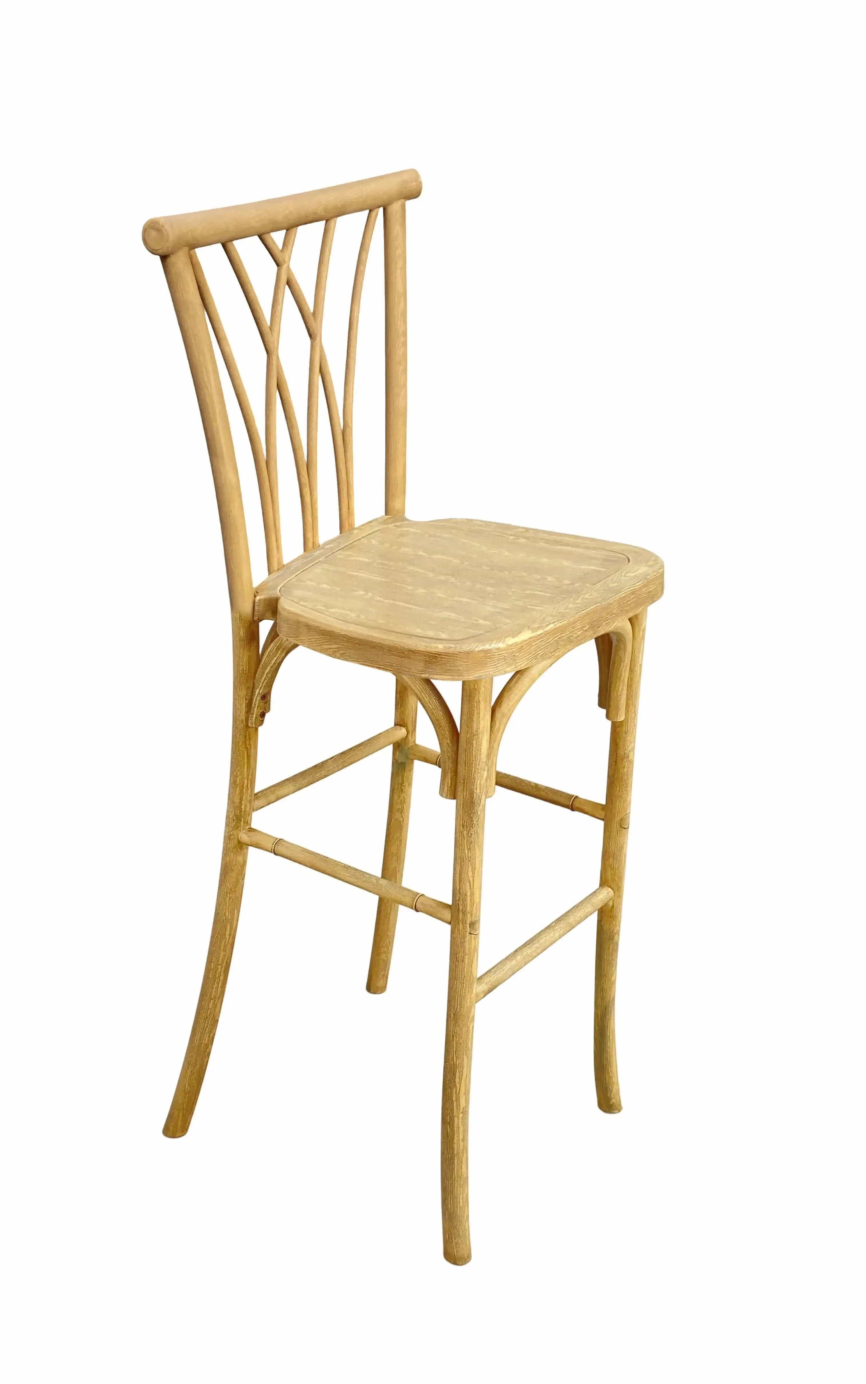 Chivari Natural Resin Steel Skeleton™  Willow Barstool - 2 Pack - Some Assembly Required BWRN-KD-ST-AX-2