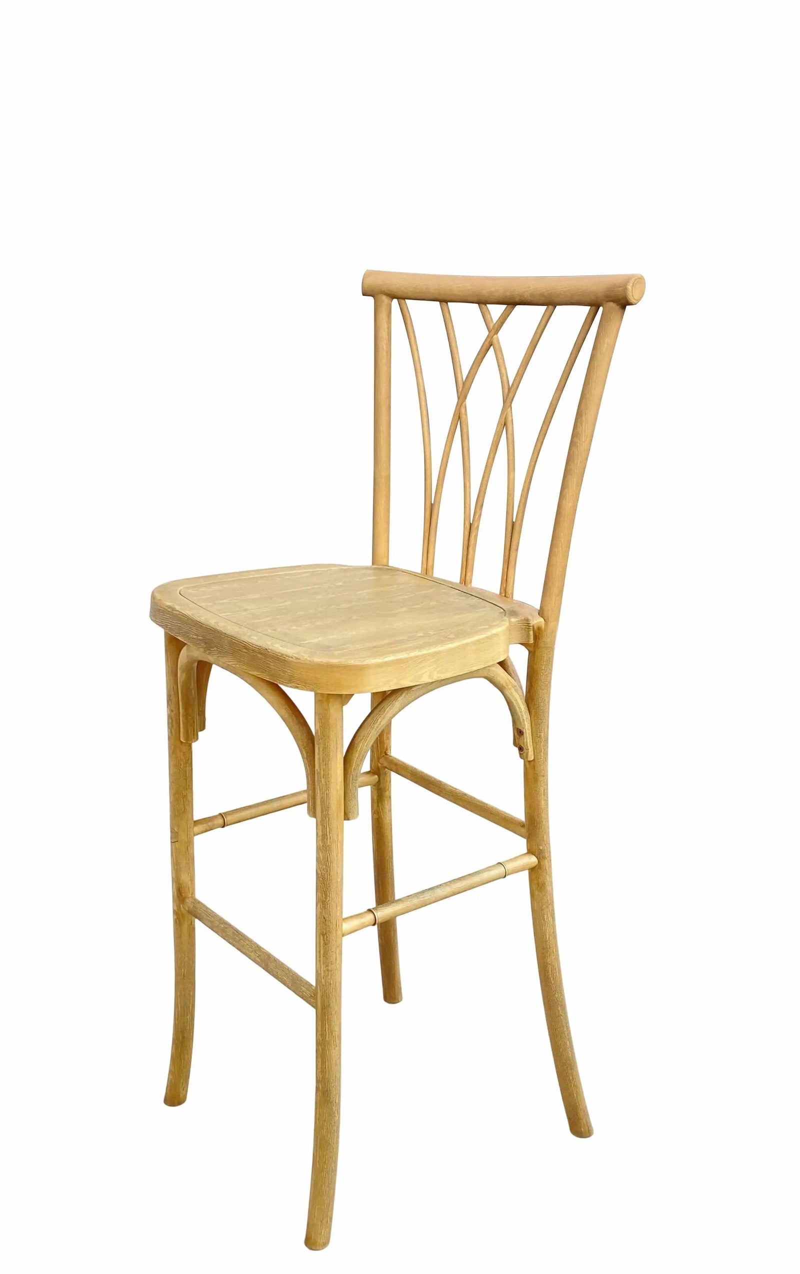 Chivari Natural Resin Steel Skeleton™  Willow Barstool - 2 Pack - Some Assembly Required BWRN-KD-ST-AX-2