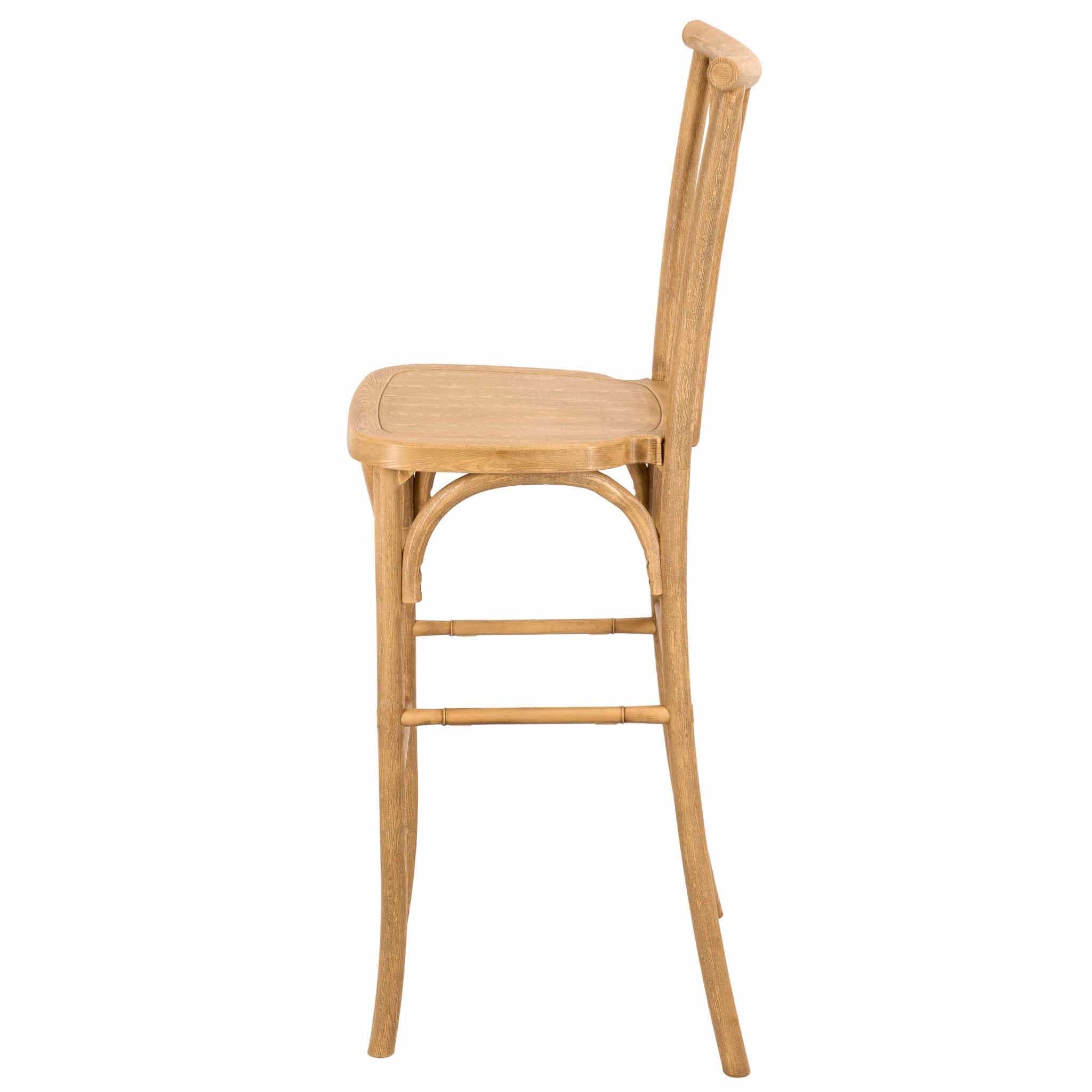 Chivari Natural Resin Steel Skeleton™  Willow Barstool - 2 Pack - Some Assembly Required BWRN-KD-ST-AX-2