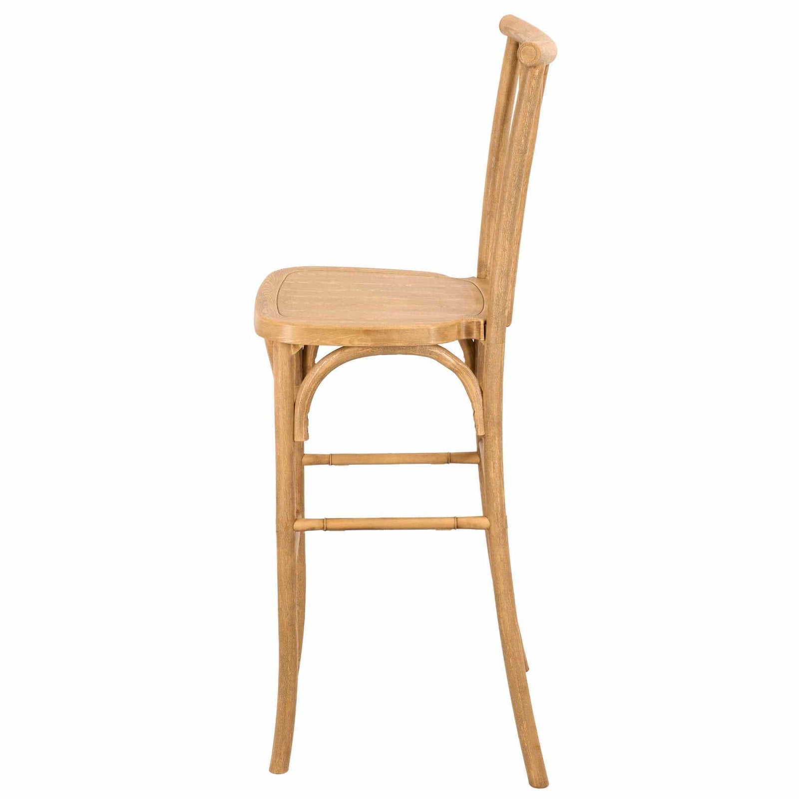 Chivari Natural Resin Steel Skeleton™  Willow Barstool - 2 Pack - Some Assembly Required BWRN-KD-ST-AX-2