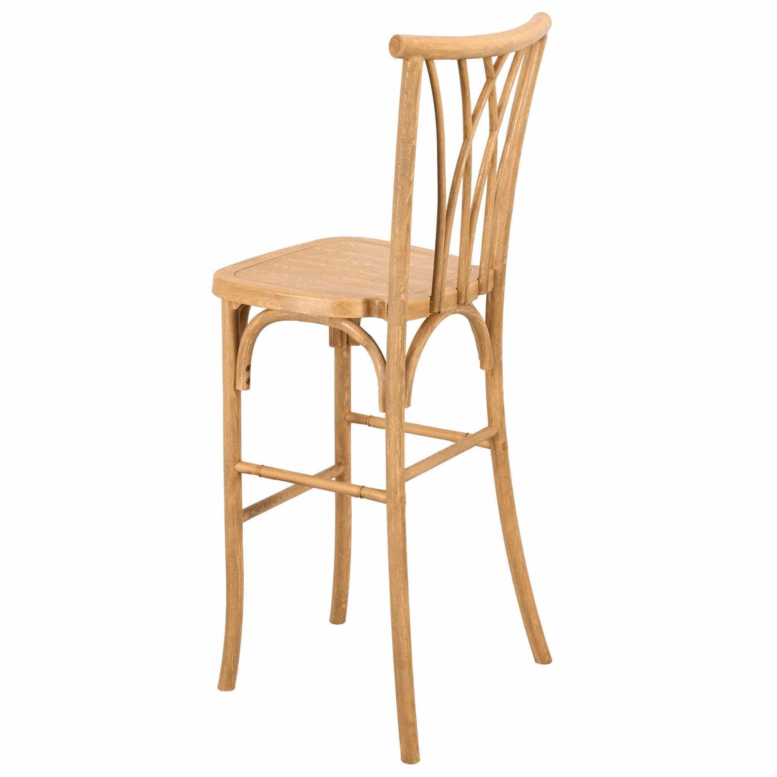 Chivari Natural Resin Steel Skeleton™  Willow Barstool - 2 Pack - Some Assembly Required BWRN-KD-ST-AX-2