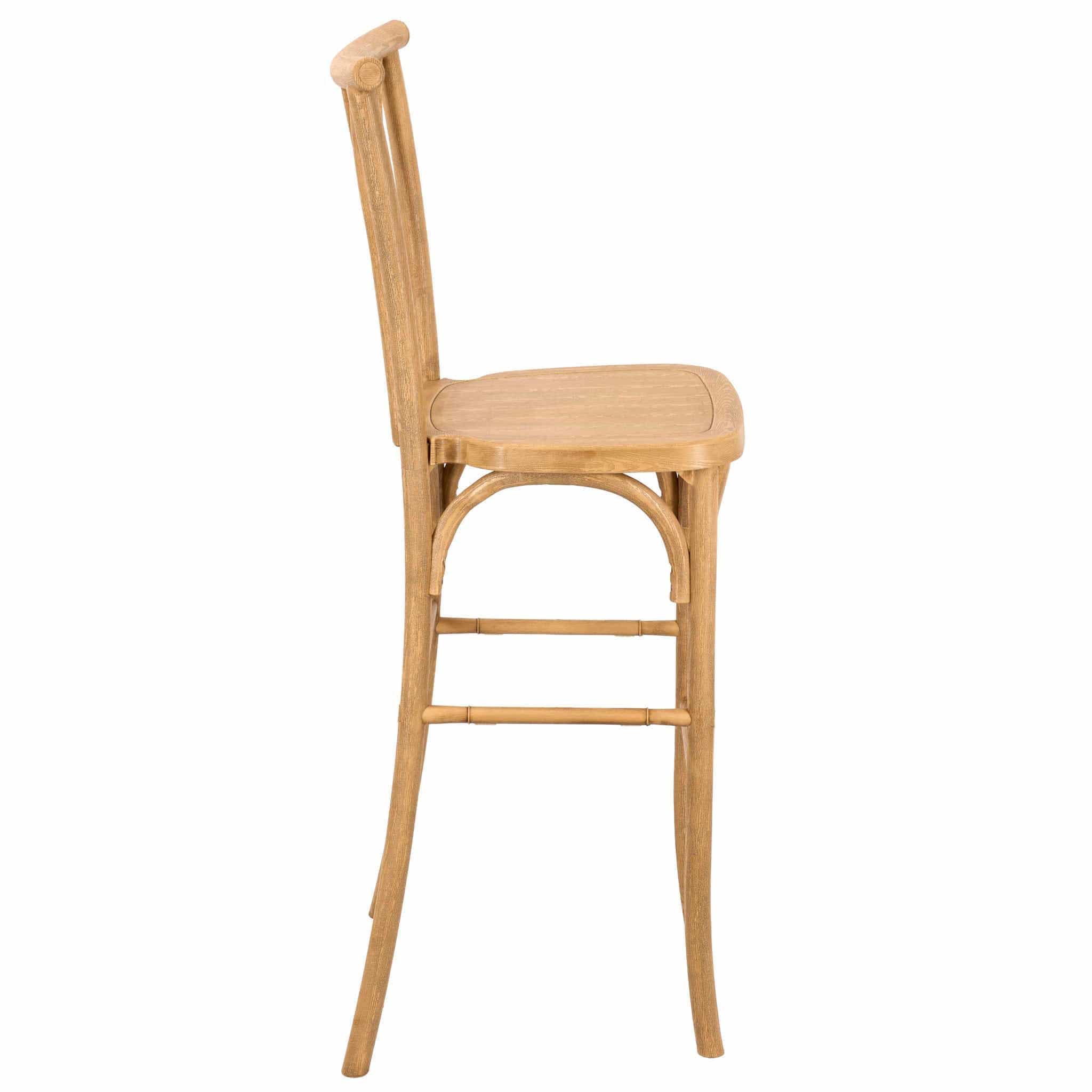 Chivari Natural Resin Steel Skeleton™  Willow Barstool - 2 Pack - Some Assembly Required BWRN-KD-ST-AX-2