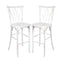 Chivari White Distressed Resin Steel Skeleton™ Willow Barstool - 2 Pack - Some Assembly Required BWRWD-KD-ST-AX-2