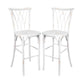 Chivari White Distressed Resin Steel Skeleton™ Willow Barstool - 2 Pack - Some Assembly Required BWRWD-KD-ST-AX-2
