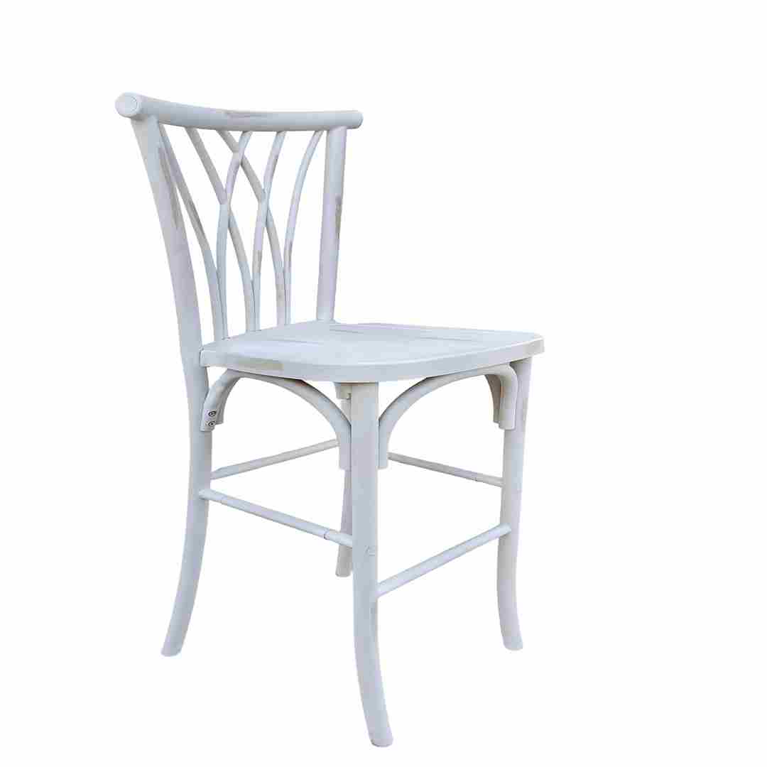 Chivari White Distressed Resin Steel Skeleton™ Willow Barstool - 2 Pack - Some Assembly Required BWRWD-KD-ST-AX-2