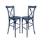 Chivari Black Resin Steel Skeleton™ Cross Back  Barstool - 2 Pack - Some Assembly Required BXRB-KD-ST-AX-2