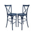 Chivari Black Resin Steel Skeleton™ Cross Back  Barstool - 2 Pack - Some Assembly Required BXRB-KD-ST-AX-2