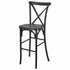 Chivari Black Resin Steel Skeleton™ Cross Back  Barstool - 2 Pack - Some Assembly Required BXRB-KD-ST-AX-2