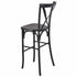 Chivari Black Resin Steel Skeleton™ Cross Back  Barstool - 2 Pack - Some Assembly Required BXRB-KD-ST-AX-2