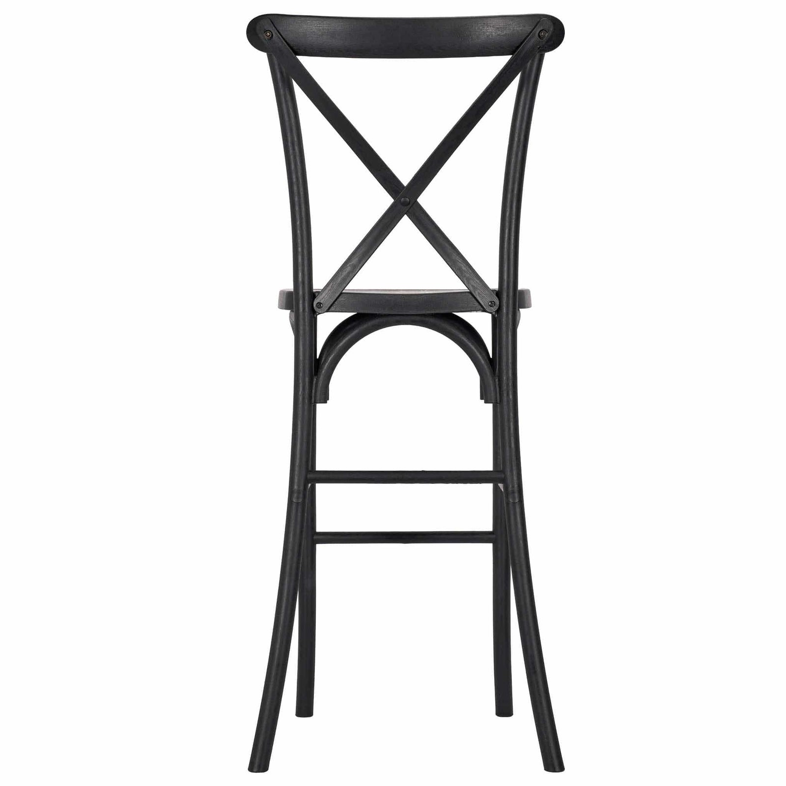 Chivari Black Resin Steel Skeleton™ Cross Back  Barstool - 2 Pack - Some Assembly Required BXRB-KD-ST-AX-2