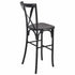 Chivari Black Resin Steel Skeleton™ Cross Back  Barstool - 2 Pack - Some Assembly Required BXRB-KD-ST-AX-2