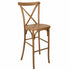 Chivari Chestnut Resin Steel Skeleton™ Cross Back Barstool - 2 Pack - Some Assembly Required BXRC-KD-ST-AX-2