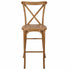 Chivari Chestnut Resin Steel Skeleton™ Cross Back Barstool - 2 Pack - Some Assembly Required BXRC-KD-ST-AX-2