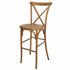 Chivari Chestnut Resin Steel Skeleton™ Cross Back Barstool - 2 Pack - Some Assembly Required BXRC-KD-ST-AX-2