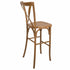 Chivari Chestnut Resin Steel Skeleton™ Cross Back Barstool - 2 Pack - Some Assembly Required BXRC-KD-ST-AX-2