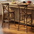 Chestnut Resin Steel Skeleton™ Cross Back Barstool - 2 Pack - Some Assembly Required