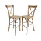 Chivari Chestnut Resin Steel Skeleton™ Cross Back Barstool - 2 Pack - Some Assembly Required BXRC-KD-ST-AX-2