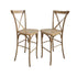 Chivari Chestnut Resin Steel Skeleton™ Cross Back Barstool - 2 Pack - Some Assembly Required BXRC-KD-ST-AX-2