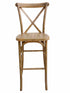 Chivari Chestnut Resin Steel Skeleton™ Cross Back Barstool - 2 Pack - Some Assembly Required BXRC-KD-ST-AX-2