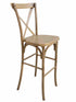 Chivari Chestnut Resin Steel Skeleton™ Cross Back Barstool - 2 Pack - Some Assembly Required BXRC-KD-ST-AX-2