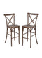 Chivari Fruitwood Resin Steel Skeleton™ Cross Back Barstool - 2 Pack - Some Assembly Required BXRF-KD-ST-AX-2