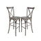 Chivari Fruitwood Resin Steel Skeleton™ Cross Back Barstool - 2 Pack - Some Assembly Required BXRF-KD-ST-AX-2