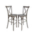 Chivari Fruitwood Resin Steel Skeleton™ Cross Back Barstool - 2 Pack - Some Assembly Required BXRF-KD-ST-AX-2
