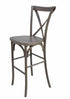 Chivari Fruitwood Resin Steel Skeleton™ Cross Back Barstool - 2 Pack - Some Assembly Required BXRF-KD-ST-AX-2