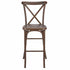 Chivari Fruitwood Resin Steel Skeleton™ Cross Back Barstool - 2 Pack - Some Assembly Required BXRF-KD-ST-AX-2