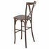 Chivari Fruitwood Resin Steel Skeleton™ Cross Back Barstool - 2 Pack - Some Assembly Required BXRF-KD-ST-AX-2
