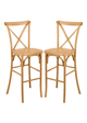 Chivari Natural Resin Steel Skeleton™ Cross Back Barstool - 2 Pack - Some Assembly Required BXRN-KD-ST-AX-2