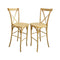 Chivari Natural Resin Steel Skeleton™ Cross Back Barstool - 2 Pack - Some Assembly Required BXRN-KD-ST-AX-2