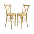 Chivari Natural Resin Steel Skeleton™ Cross Back Barstool - 2 Pack - Some Assembly Required BXRN-KD-ST-AX-2