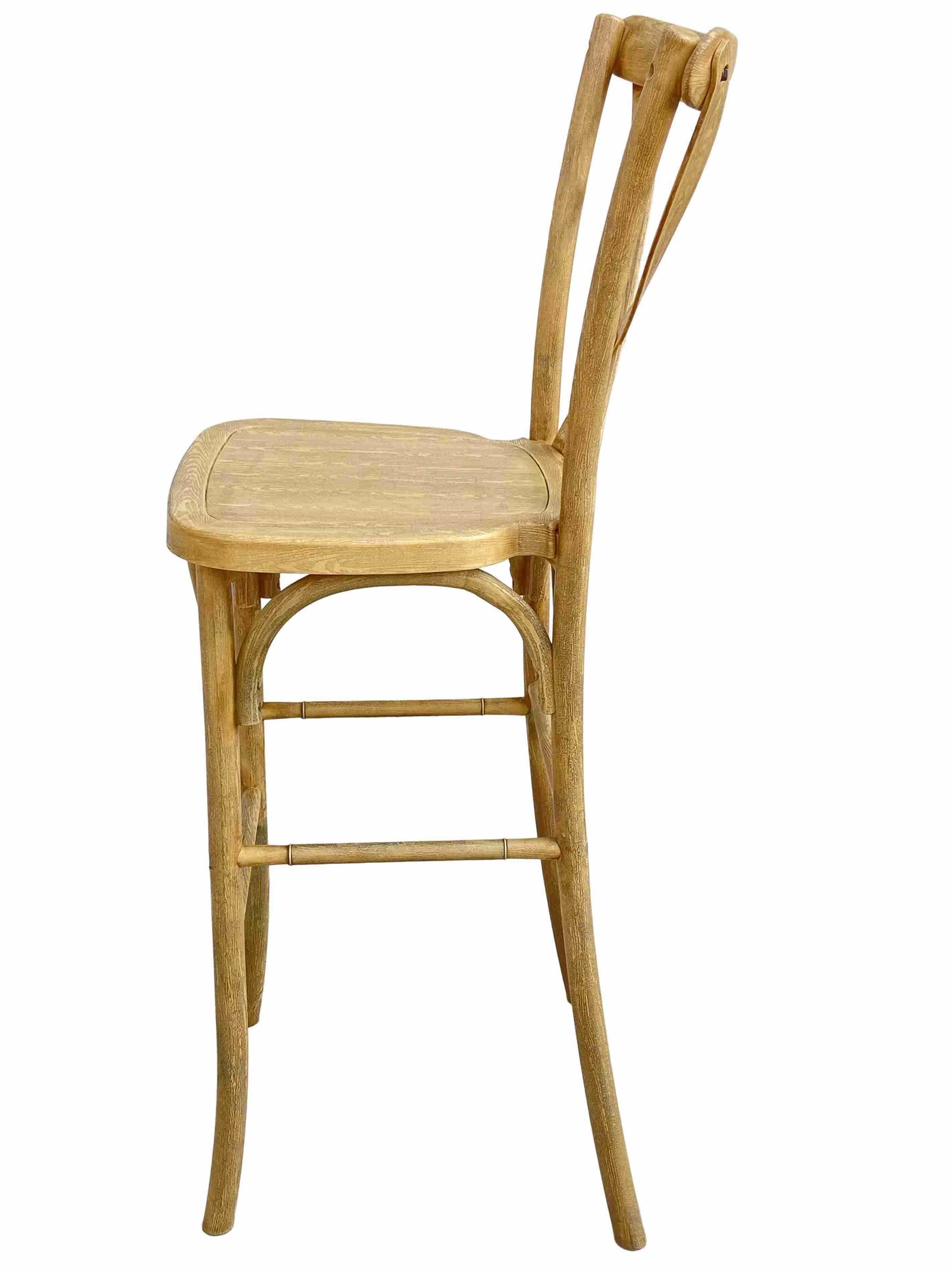 Chivari Natural Resin Steel Skeleton™ Cross Back Barstool - 2 Pack - Some Assembly Required BXRN-KD-ST-AX-2