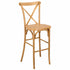 Chivari Natural Resin Steel Skeleton™ Cross Back Barstool - 2 Pack - Some Assembly Required BXRN-KD-ST-AX-2