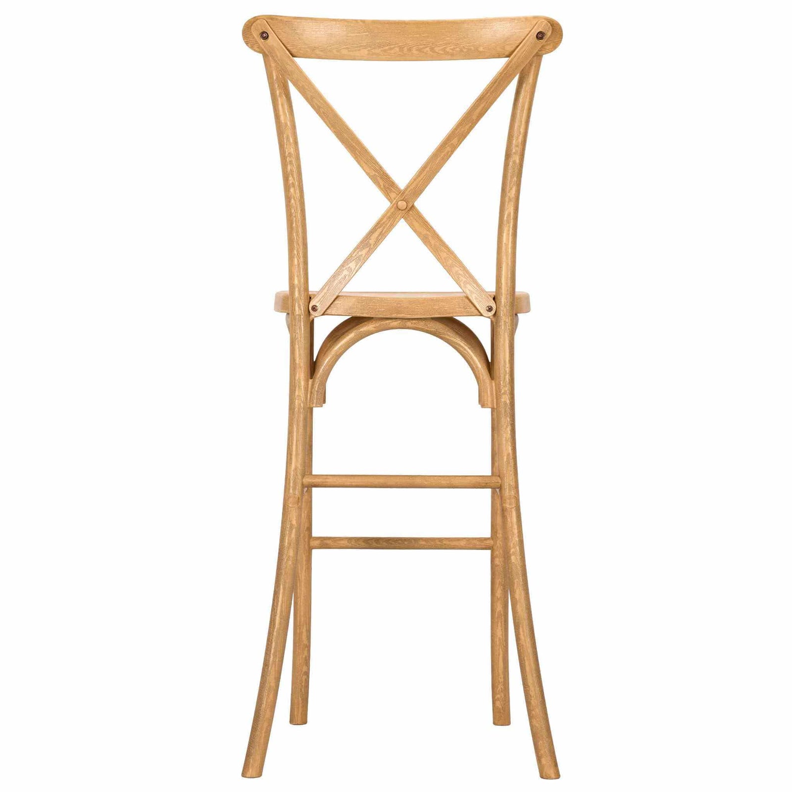 Chivari Natural Resin Steel Skeleton™ Cross Back Barstool - 2 Pack - Some Assembly Required BXRN-KD-ST-AX-2