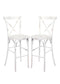 Chivari White Distressed Resin Steel Skeleton™ Cross Back Barstool - 2 Pack - Some Assembly Required BXRWD-KD-ST-AX-2